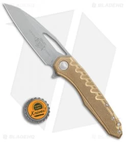 Microtech Sigil MK6 Frame Lock Knife Brass (3.75" Apocalyptic) -Microtech Shop Microtech Sigil MK6 Brass Apocalyptic BHQ 77446 jr bottlecap