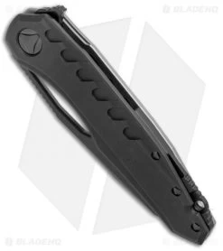 Microtech Sigil MK6 Frame Lock Knife Black (3.75" Black DLC Full Serr) -Microtech Shop Microtech Sigil MK6 FL Black Black Full Serr 196 3DLCT BHQ 75226 jr spine