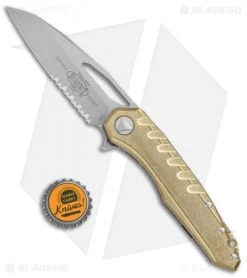 Microtech Sigil MK6 Frame Lock Knife Brass (3.75" Apocalyptic Serr) 9 Microtech Sigil MK6 Frame Lock Knife Brass (3.75" Apocalyptic Serr) -Microtech Shop Microtech Sigil MK6 FL Brass Apocalyptic Serr 196 11 APBR BHQ 77449 jr bottlecap