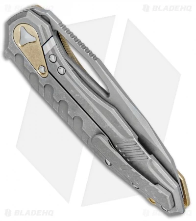 Microtech Sigil MK6 Frame Lock Knife Brass (3.75" Apocalyptic Serr) 5 Microtech Sigil MK6 Frame Lock Knife Brass (3.75" Apocalyptic Serr) - Image 3