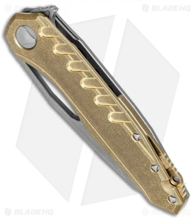 Microtech Sigil MK6 Frame Lock Knife Brass (3.75" Apocalyptic Serr) 4 Microtech Sigil MK6 Frame Lock Knife Brass (3.75" Apocalyptic Serr) - Image 2