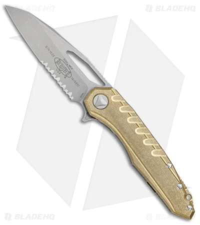 Microtech Sigil MK6 Frame Lock Knife Brass (3.75" Apocalyptic Serr) 3 Microtech Sigil MK6 Frame Lock Knife Brass (3.75" Apocalyptic Serr)
