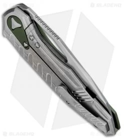 Microtech Sigil MK6 Frame Lock Knife OD Green (3.75" Stonewash) -Microtech Shop Microtech Sigil MK6 Ti OD Green SW 196 10 OD BHQ 71986 jr side