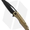 Microtech Sigil MK6 Frame Lock Knife Brass/Black (3.75" DLC Full Serr)