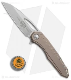 Microtech Sigil MK6 Frame Lock Knife Tan Al (3.75" Stonewash) -Microtech Shop Microtech Sigil MK6 tan al sw BHQ 75697 er bottlecap