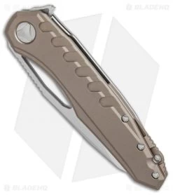Microtech Sigil MK6 Frame Lock Knife Tan Al (3.75" Stonewash) -Microtech Shop Microtech Sigil MK6 tan al sw BHQ 75697 er spine