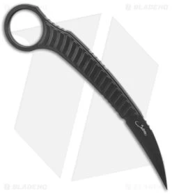 Microtech Signature Series Feather Karambit Fixed Blade Knife (2.25" Black) -Microtech Shop Microtech Signature Series Feather SE DLC STandard Fixed Blade BHQ 146574 jr spine