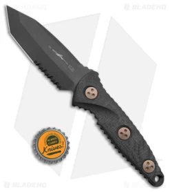 Microtech Signature Series Socom Alpha Mini Tanto Fixed CF (3.8" Black Serr) -Microtech Shop Microtech Signature Series Socom Alpha Mini Tanto CF Black BHQ 176470 jr bottlecap