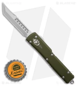 Microtech Signature Series UTX-70 Hellhound Tanto OTF Knife OD Green (2.4" SW) -Microtech Shop Microtech Signature Series UTX 70 Hellhound Tanto OTF Knife OD Green 2in SW BHQ 175692 td size
