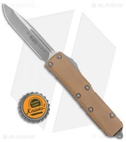 Microtech Signature Series UTX-85 OTF Auto Knife Tan G-10 (3.1" Apocalyptic) -Microtech Shop Microtech Signature Series UTX 85 DE OTF Auto Tan G 10 SW BHQ 135436 jr bottlecap