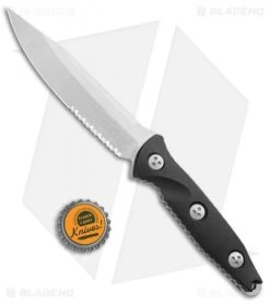 Microtech Socom Alpha Fixed Blade Knife Black G-10 (5" Stonewash Serr) -Microtech Shop Microtech Socom Alpha Black G 10 SW Serr BHQ 112135 jr bottlecap 1