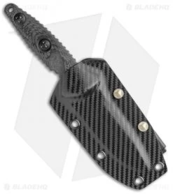 Microtech Signature Series Socom Alpha Mini Fixed Blade Knife CF (3.8" Black) -Microtech Shop Microtech Socom Alpha Mini SE CF Black 113M 1DLCCFS BHQ 99324 jr sheath