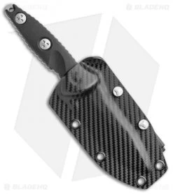 Microtech Socom Alpha Mini S/E Fixed Blade Knife (3.75" Stonewash Serr) 113M-11 -Microtech Shop Microtech Socom Alpha Mini SE SW Serr BHQ 111440 jr sheath