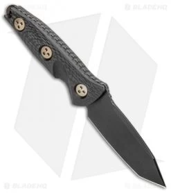 Microtech Signature Series Socom Alpha Mini Tanto Fixed Knife CF (3.8" Black) -Microtech Shop Microtech Socom Alpha Mini Tanto CF Black 114M 1DLCS BHQ 99321 jr spine