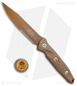 Microtech Socom Alpha Fixed Blade Knife Tan G-10 (5" Tan Serr) 113-2PVDTN -Microtech Shop Microtech Socom Alpha Tan G 10 Tan PVD Serr 113 2PVDTN BHQ 74088 jr bottlecap