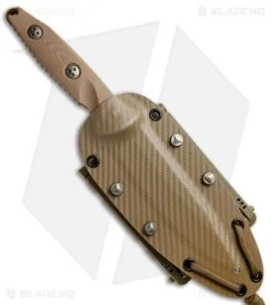 Microtech Socom Alpha Fixed Blade Knife Tan G-10 (5" Tan Serr) 113-2PVDTN -Microtech Shop Microtech Socom Alpha Tan G 10 Tan PVD Serr 113 2PVDTN BHQ 74088 jr sheath