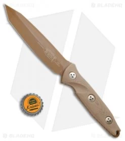 Microtech Socom Alpha Tanto Fixed Blade Tan G-10 (5" Tan PVD) -Microtech Shop Microtech Socom Alpha Tanto Tan G 10 Tan PVD 114 1PVDTN BHQ 74520 jr bottlecap