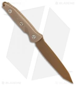 Microtech Socom Alpha Tanto Fixed Blade Tan G-10 (5" Tan PVD Full Serr) -Microtech Shop Microtech Socom Alpha Tanto Tan G 10 Tan PVD Full Serr 114 3PVDTN BHQ 74522 jr spine