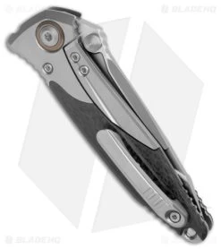 Microtech Socom Bravo Tanto Frame Lock Knife Titanium/CF (4" BB Serrated) 8 Microtech Socom Bravo Tanto Frame Lock Knife Titanium/CF (4" BB Serrated) -Microtech Shop Microtech Socom Bravo FL Tanto Ti CF SW Full Serrated BHQ 140220 jr side