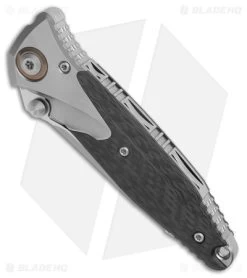 Microtech Socom Bravo Tanto Frame Lock Knife Titanium/CF (4" BB Serrated) 7 Microtech Socom Bravo Tanto Frame Lock Knife Titanium/CF (4" BB Serrated) -Microtech Shop Microtech Socom Bravo FL Tanto Ti CF SW Full Serrated BHQ 140220 jr spine