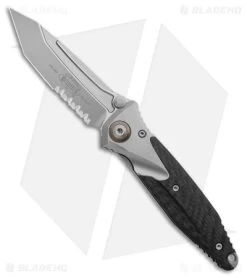 Microtech Socom Bravo Tanto Frame Lock Knife BB Ti/CF (4" Partial Serrated)