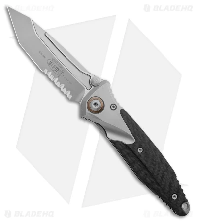 Microtech Socom Bravo Tanto Frame Lock Knife BB Ti/CF (4" Partial Serrated) 3 Microtech Socom Bravo Tanto Frame Lock Knife BB Ti/CF (4" Partial Serrated)