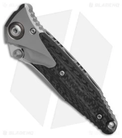 Microtech Socom Bravo Frame Lock Knife BB Ti/CF (4" Partial Serrated) 260-8 CFTI -Microtech Shop Microtech Socom Bravo FLK BB Ti CF 4in Partial Serr BHQ 178240 td spine