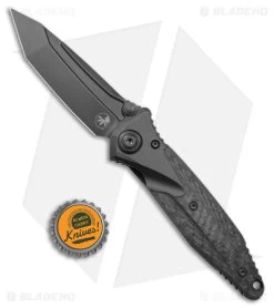 Microtech Socom Bravo T/E Tanto Frame Lock Knife Titanium/CF (4" Black) -Microtech Shop Microtech Socom Bravo TE Tanto FL Ti CF Black BHQ 180392 jr bottlecap