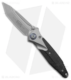 Microtech Socom Bravo Tanto Frame Lock Knife Black BB Ti/CF (4" BB) 261-7 CFTI