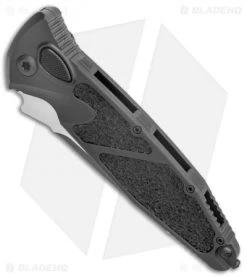 Microtech Socom Elite Automatic Knife Black Aluminum (4" Two-Tone Serr) 161A-2T -Microtech Shop Microtech Socom Elite Auto Black Tanto Serr BHQ 135437 jr spine