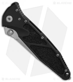 Microtech Socom Elite Manual Knife Black (4" Stonewash Serr) 160-11 -Microtech Shop Microtech Socom Elite Black SW serr 160 11 BHQ 10368 er spine
