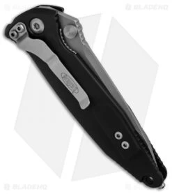 Microtech Socom Elite Manual Knife Black (4" Apocalyptic Serr) 160-11AP -Microtech Shop Microtech Socom Elite Manual Black Apocalyptic Serr BHQ 89767 er side