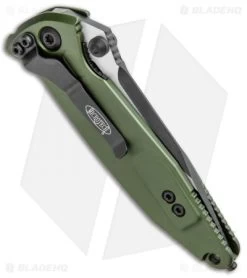 Microtech Socom Elite Manual Knife OD Green (4" Black) 160-1OD -Microtech Shop Microtech Socom Elite Manual OD Green Black 160 1OD BHQ 11801 jr side