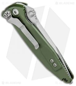 Microtech Socom Elite Manual Knife OD Green (4" Stonewash) 160-10OD -Microtech Shop Microtech Socom Elite Manual OD Green SW 160 10OD BHQ 81876 jr side