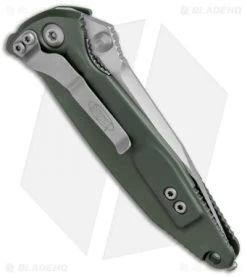 Microtech Socom Elite Manual Knife OD Green (4" Satin) 160-4OD -Microtech Shop Microtech Socom Elite Manual OD Green Satin 160 4OD BHQ 11804 jr side