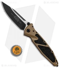 Microtech Socom Elite Manual Knife Tan (4" Black) 160-1TA -Microtech Shop Microtech Socom Elite Manual Tan Black 160 1TA BHQ 11802 jr bottlecap