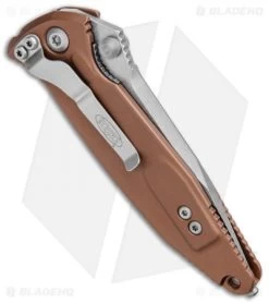 Microtech Socom Elite Manual Knife Tan (4" Stonewash) 160-10TA -Microtech Shop Microtech Socom Elite Manual Tan SW 160 10TA BHQ 10334 jr side