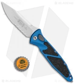 Microtech Socom Elite S/E Automatic Knife Blue (4" Stonewash Ser) 160A-11BL -Microtech Shop Microtech Socom Elite SE Auto Blue SW Serr 160A 11BL BHQ 106937 jr bottlecap