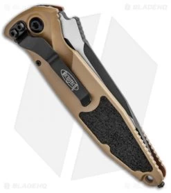 Microtech Socom Elite S/E Automatic Knife Tan (4" Two-Tone) 160A-1TA -Microtech Shop Microtech Socom Elite SE Auto Tan TT 160A 1TA BHQ 94588 jr side