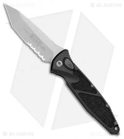Microtech Socom Elite T/E Automatic Knife Black (4" Stonewash Serr) 161A-11 2 Microtech Socom Elite T/E Automatic Knife Black (4" Stonewash Serr) 161A-11