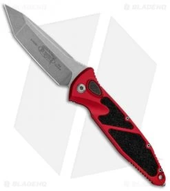 Microtech Socom Elite T/E Automatic Knife Red (4" Stonewash) 161A-10RD