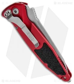 Microtech Socom Elite T/E Automatic Knife Red (4" Stonewash) 161A-10RD -Microtech Shop Microtech Socom Elite TE Auto Red SW 161A 10RD BHQ 105178 jr side