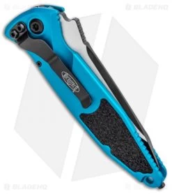 Microtech Socom Elite T/E Automatic Knife Turquoise (4" Two-Tone) 161A-1TQ -Microtech Shop Microtech Socom Elite TE Auto Turquoise TT 161A 1TQ BHQ 98341 jr side