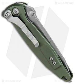 Microtech Socom Elite T/E Manual Knife OD Green (4" Apocalyptic) 161-10APOD -Microtech Shop Microtech Socom Elite TE Manual OD Green Apocalyptic 161 10APOD BHQ 99638 jr side