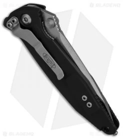 Microtech Socom Elite Tanto Manual Knife Black (4" Stonewash Serr) 161-11 -Microtech Shop Microtech Socom Elite Tanto Black SW serr BHQ 10778 er side
