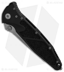 Microtech Socom Elite Tanto Manual Knife Black (4" Stonewash Serr) 161-11 -Microtech Shop Microtech Socom Elite Tanto Black SW serr BHQ 10778 er spine