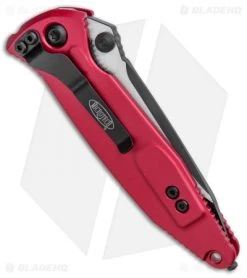 Microtech Socom Elite Tanto Manual Knife Red/CF (4" Two Tone) 161-1RDCFI -Microtech Shop Microtech Socom Elite Tanto Red CF TT 161 1RDCFI BHQ 101584 jr side