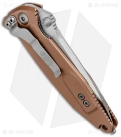 Microtech Socom Elite T/E Manual Knife Tan (4" Satin) 161-4TA -Microtech Shop Microtech Socom Elite Tanto Tan Satin 161 4TA BHQ 10592 jr side