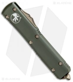Microtech Spartan Ultratech OTF Automatic Knife OD Green (3.4" Bronze) 223-13OD -Microtech Shop Microtech Spartan Ultratech OTF Auto OD Green Bronze 223 13OD BHQ 87926 jr spine