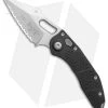 Microtech Stitch Automatic Knife Black (3.75" Stonewash Full Serr) 169-12 -Microtech Shop Microtech Stitch Auto Black SW Full Serr 169 12 BHQ 138076 jr